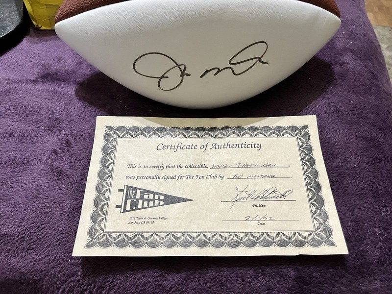 Joe Montana Signed Wilson NFL Super Bowl Football San Francisco 49ers