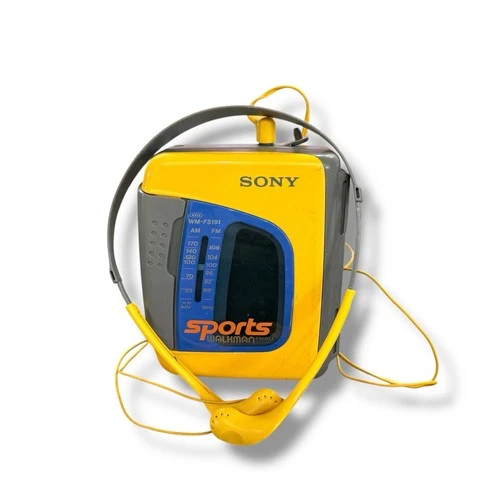 Vintage Sony Sports Walkman AM/FM Cassette WM-FS191 - Headphones Radio - Works