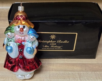 Vintage Retired Christopher Radko Mrs Iceberg w/ Box 6'' Glass Ornament 1999
