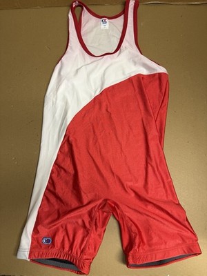 Vintage Cliff Keen Athletic Singlet XXL RED & White Preowned Looks Great RARE!!!