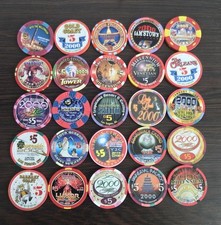 25 Las Vegas Millennium Limited Edition Casino Chips