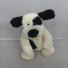 Jellycat - Bashful Black and Cream Puppy - Baby Plush Soft Toy 5.5" Tiny Dog