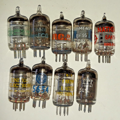 1 Stück Röhre Tube 5654, 5654W, 6AK5W, EF95, GE, Siemens, Telefunken, RCA usw.