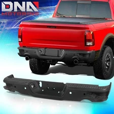 For 2009-2023 RAM 1500 W Sensor Holes W Dual Exhaust Black Rear Step Bumper