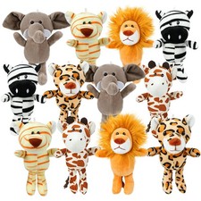 Bulk Cute Plush Stuffed Animals - 12 Mini Forest Toy Party Favors for Kids
