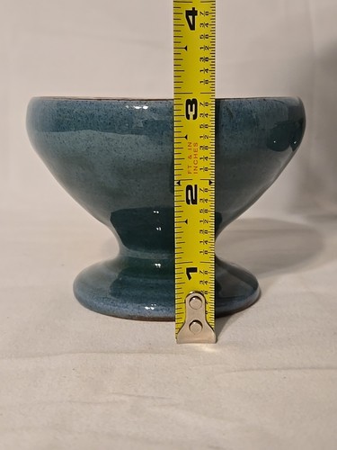 5 Antique Schofield Penrith Pottery Teal Small Bowls Made In Penrith England - Picture 22 of 24