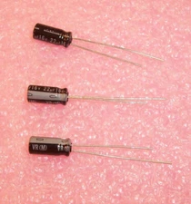 QTY (50) 22uf 16V 5x11mm RADIAL ELECTROLYTIC CAPACITORS UVR1C220MDA NICHICON