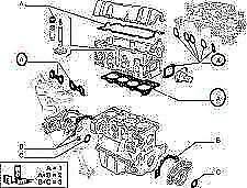 KIT GUARNIZIONI TESTATA MOTORE SMERIGLIO FIAT CINQUECENTO cc 1100 SPORTING - Foto 2 di 9