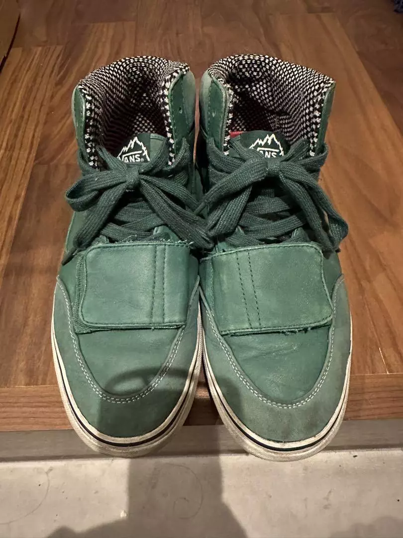 Homme 10,5 US Supreme Vans Collaboration Mountain Edition Cuir Vert Édition Limitée
