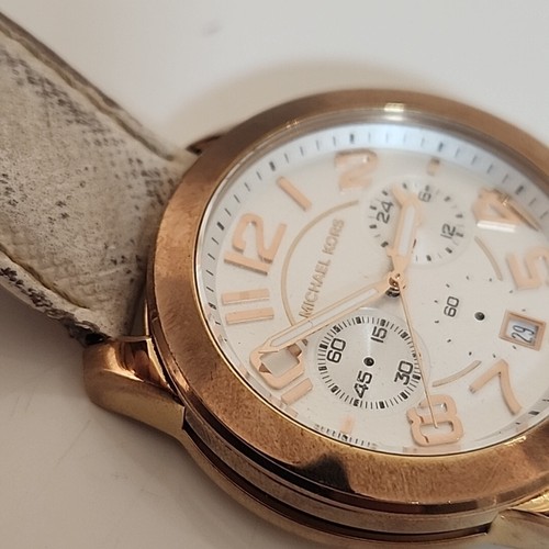 Michael Kors Mercer SS Women's White Dial Chronograph Watch MK-2289 - Picture 13 of 23