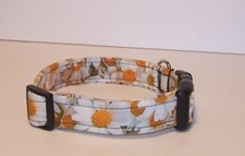 Wet Nose Designs Cheerful All Over Daisies Dog Collar Flowers Floral Spring