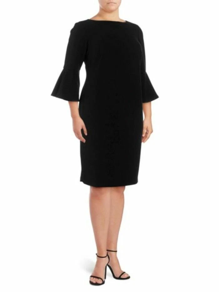 Calvin klein black 2024 bell sleeve dress