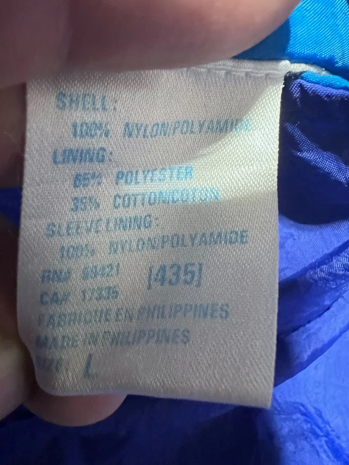 Chaqueta cortavientos Reebok Track Warm Up años 90 retro azul a rayas talla L Foto 4 de 4