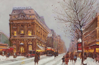 Théâtre de la Renaissance von Eugène Galien-Laloue