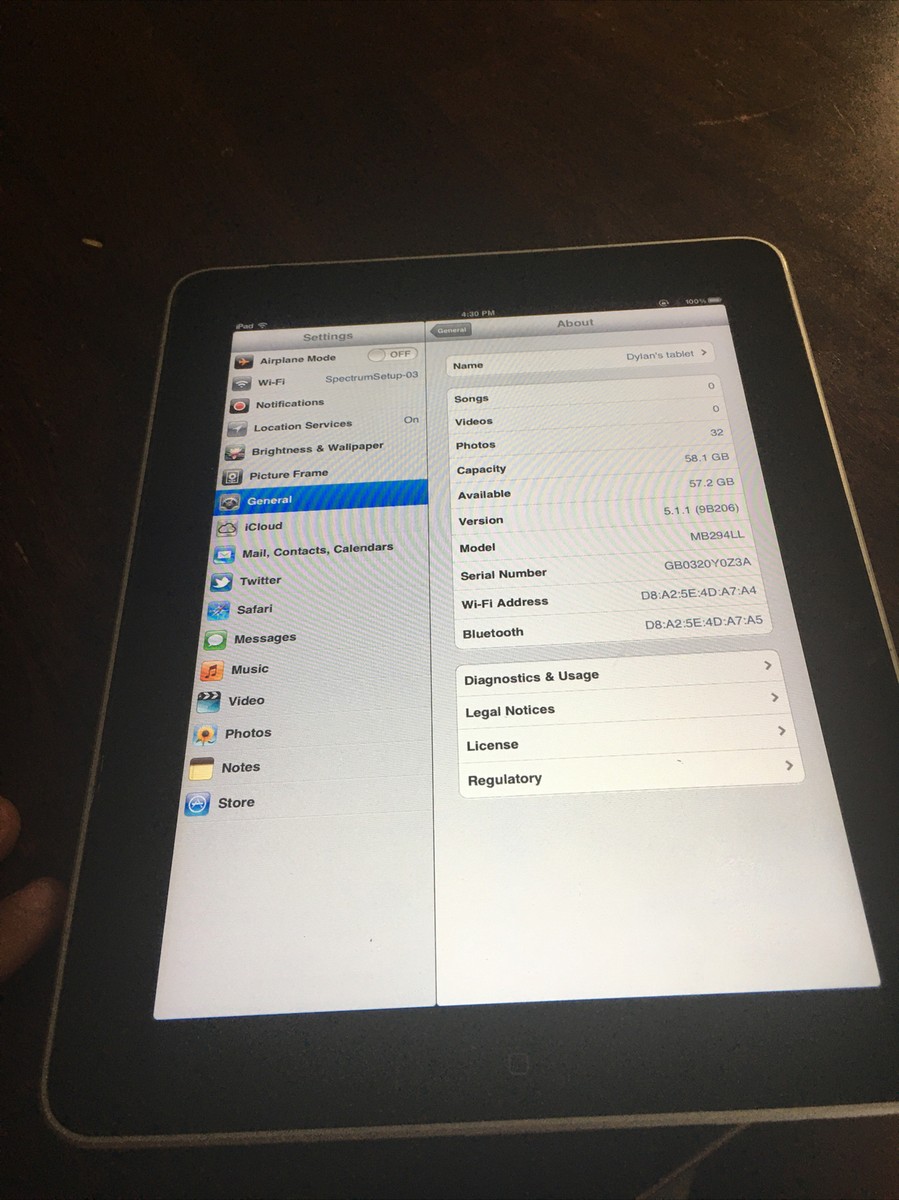 初代ipad wifi 64GB Apple iPad - 1st Generation 64GB Wi-Fi . NOT WORKING! Model A1219
