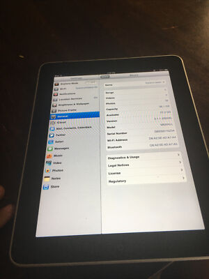 Apple iPad (1st Generation) A1219 64 GB, Wi-Fi, 9.7 in - Black for