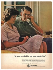 Bell Telephone System Print Ad Vintage Advertisement Long Distance ATT 1965