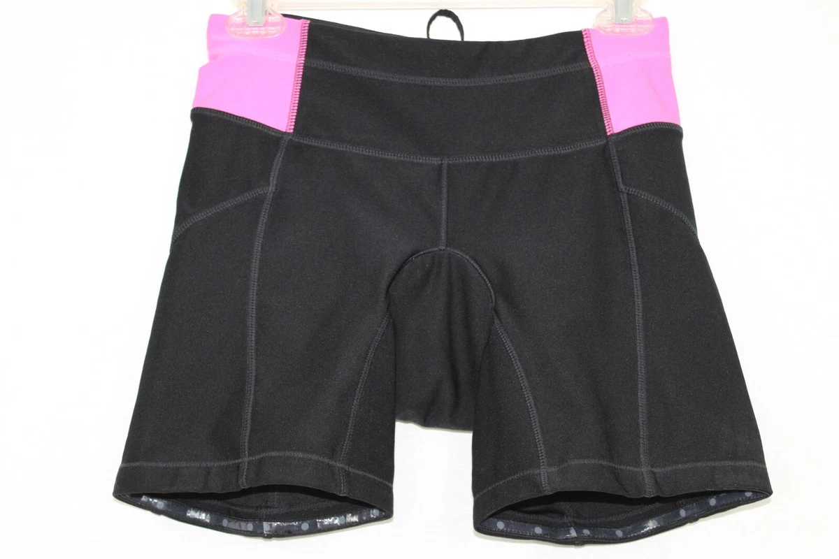 Mondetta Bike Women s Biking Shorts Foam Padding Compression Back Zip Pocket S