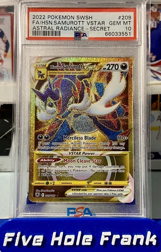 2022 Pokemon Astral Radiance Hisuian Samurott VSTAR 209/189 Secret Rare PSA 10