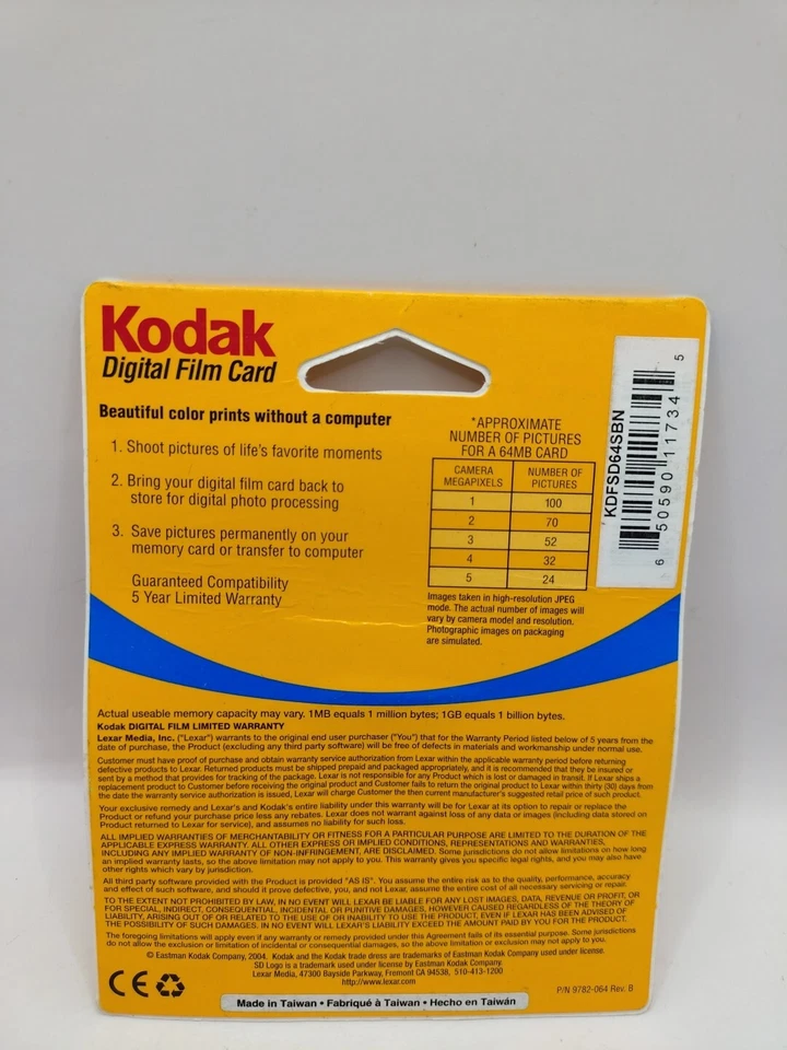 Kodak 64mb Digital Camera Film Card New - Image 3 of 3