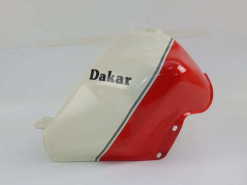 NOS GENUINE 1980's CAGIVA ELEFANT 125 DAKAR RED WHITE GAS TANK FUEL RESERVOIR - Zdjęcie 6 z 10