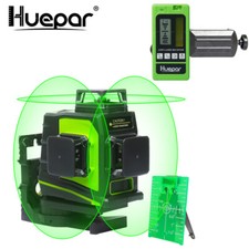Huepar 3D Green Beam Self-Leveling Vertical Horizontal Laser Level + Receiver