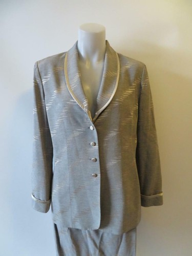 WOMENS ALBERT NIPON GRAY SKIRT SET SIZE 12* - Picture 2 of 12