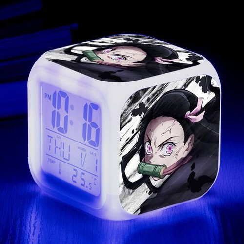 Anime Demon Slayer Digital Alarm Clock Animation Peripheral Alarm HomeRoom Gift - Picture 3 of 24