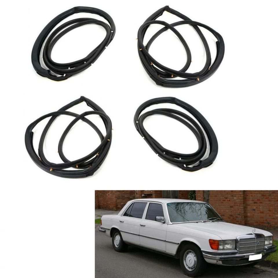 PORTA VEDAÇÃO DE BORRACHA TIRA METEOROLÓGICA PARA MERCEDES BENZ W116 280SE 450SE S CLASS 1972-80 - Imagem 3 de 4