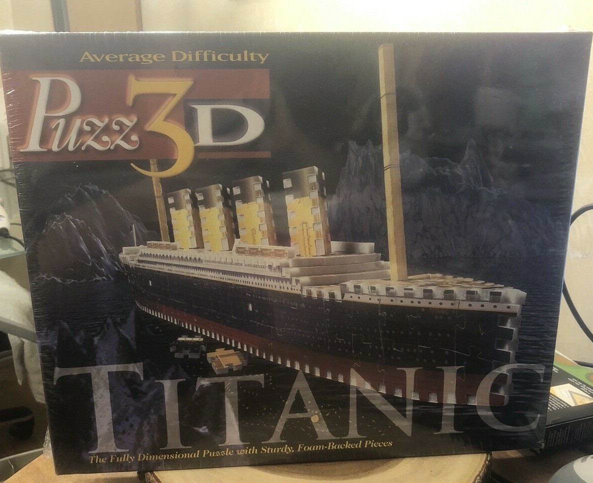 NOS Vintage 1997 Wrebbit Puzz 3D Puzzle Titanic 398 Pieces Sealed