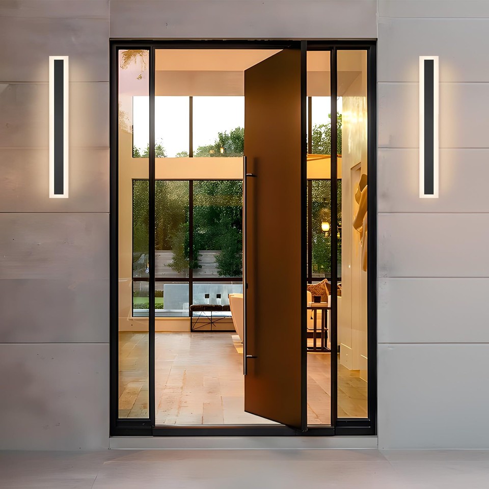 LamQee Long Outdoor Wall Lights Modern Exterior Lighting Fixtures for