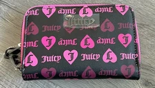 New Juicy Couture Girls Just Want To Have Fun Medium Double Zip Around Wallet
