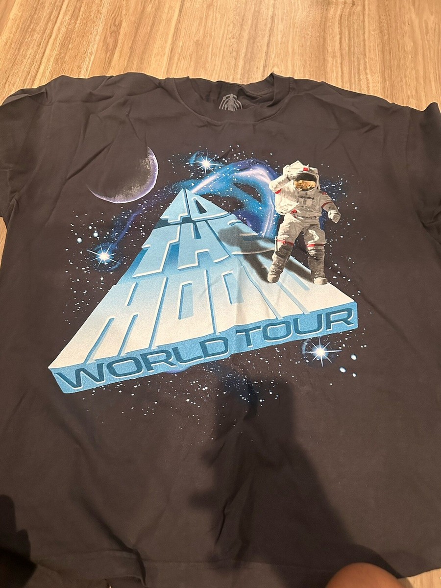 ミュージシャン KID CUDI TO THE MOON TOUR T-Shirt Kid Cudi To The Moon Tour Merch Tee Nasa size Medium Hype