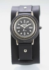 Fossil FSL Men Watch Rubber Stainless Steel 100m Black Leather Battery Quartz