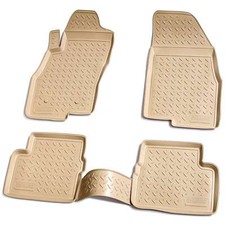 3D Gummi Fussmatten passend für FIAT Grande Punto 199 | 2005-2018 | beige