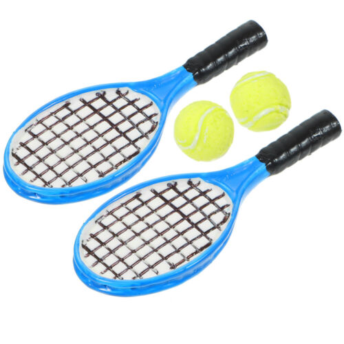  4 pièces simulation d'une raquette de tennis jouet-raquette de tennis accessoires - Photo 1 sur 12