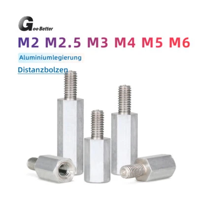 GOOBETTER Distanziale in alluminio M2 M3 M4 M5 M6 PCB filettatura interna-esterna distanziale