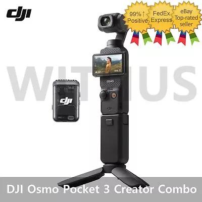 DJI Osmo Pocket 3 Creator Combo Handheld Gimbal Stabilizer / No Tariffs In US =