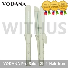 VODANA Pro Salon 2in1 Hair Iron Curling Straightner 34mm Melange Green VCS22SMG_