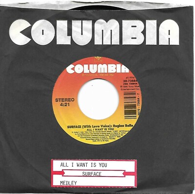 SURFACE  (All I Want Is You)  Columbia 38-73684 = MINT RECORD!