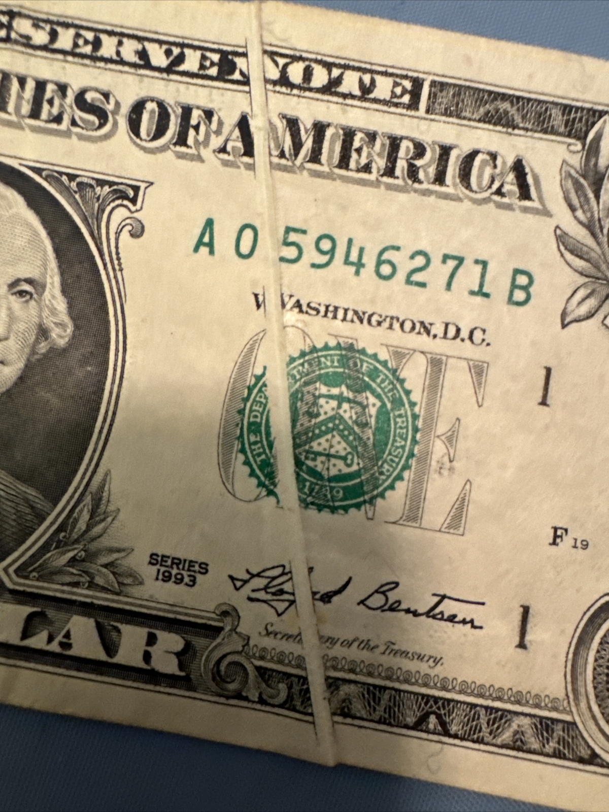 1 Dollar Bill Misprint - 3d6730n
