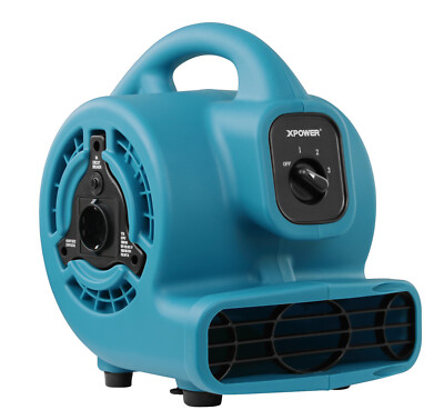 XPOWER P-80A Blau mobiler Schnelltrocknungslüfter Trocknungsventilator Steckdose