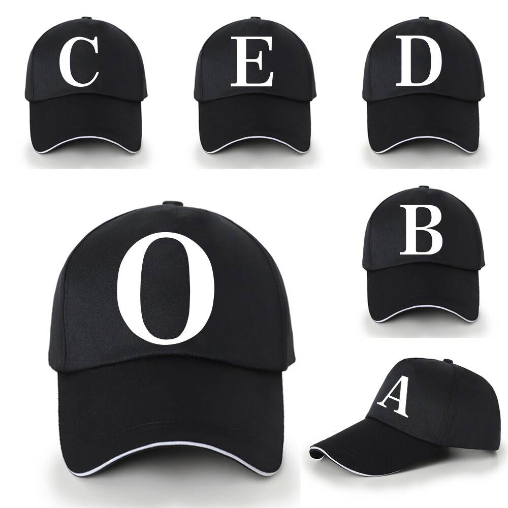 Gorra de béisbol con iniciales blancas sombrero de golf algodón ajustable hombre mujer deporte sombreros para sol