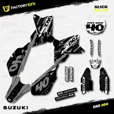 Gray & White Slick Graphics Kit fit Suzuki DRZ400SM Drz400s drz400 Supermoto DRZ