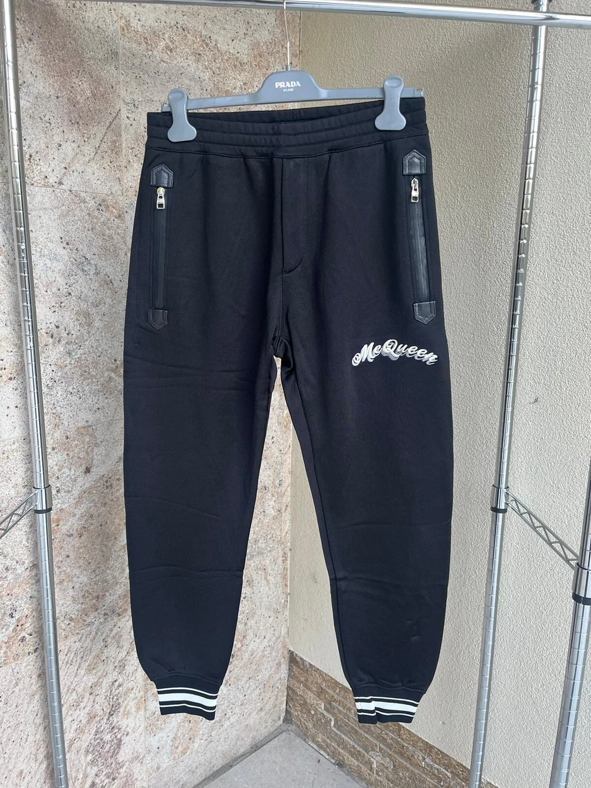 Alexander McQueen — Alexander McQueen , Logo Embroidered Sweatpanta / Joggers in Black BNWOT M