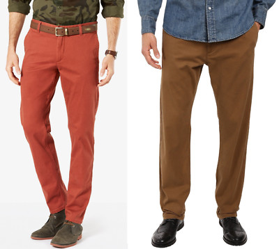 New Mens Dockers Broken In Khaki Stretch Slim Tapered Washed Khaki