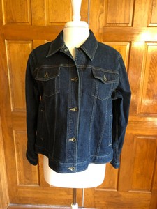 jaqueta jeans azul escuro