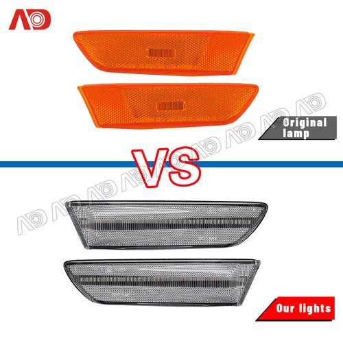 For 03-07 Infiniti G35 Coupe White Clear Lens LED Fender Side Marker Lights - Picture 4 of 9