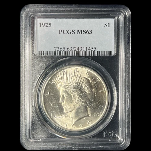 1925 Peace Dollar, PCGS MS-63 J124