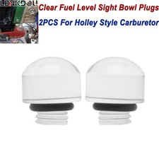 2x Clear Fuel Level Sight Bowl Plugs For Holley Carburetor 4150 4160 4500 2x Clear Fuel Level Sight Bowl Plugs For Holley Carburetor 4150 4160 4500